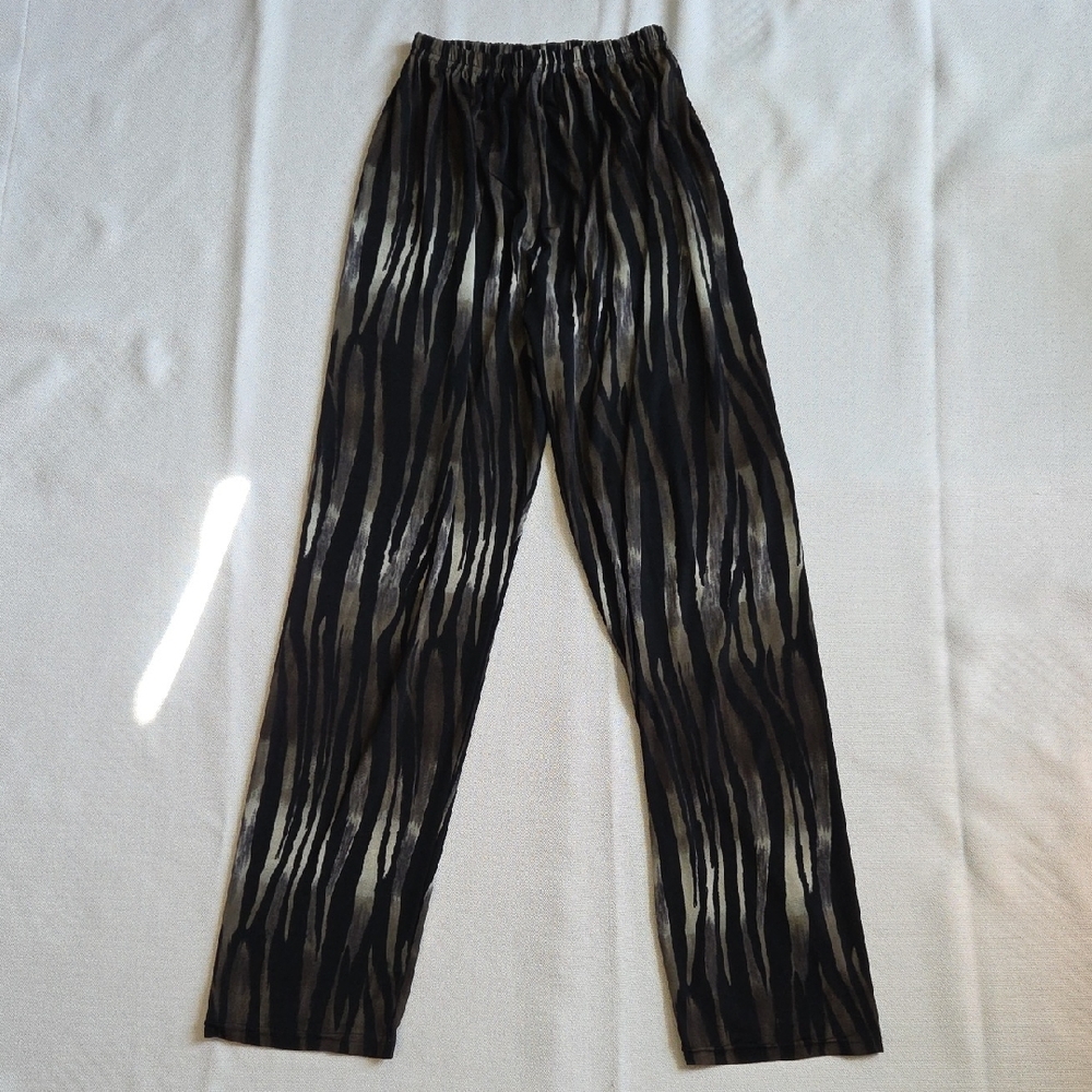 Vintage Womens Bentley Black Brown Olive Straight Leg Pants sz Small